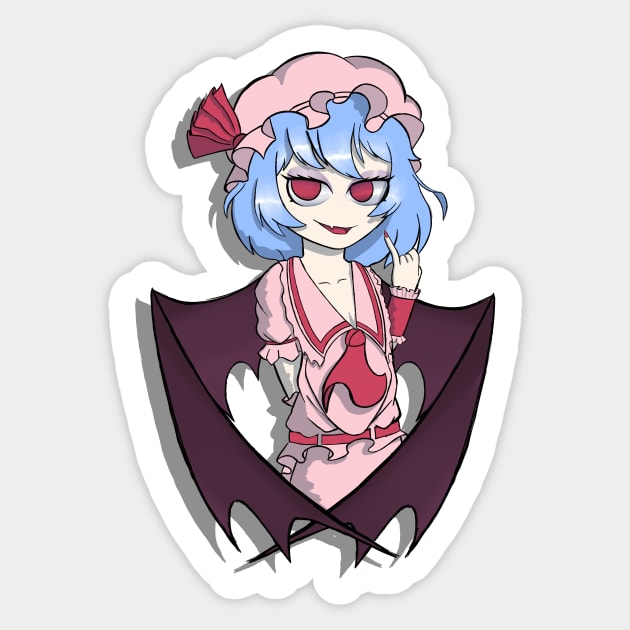 Touhou: Remilia Sticker by HumanPerius